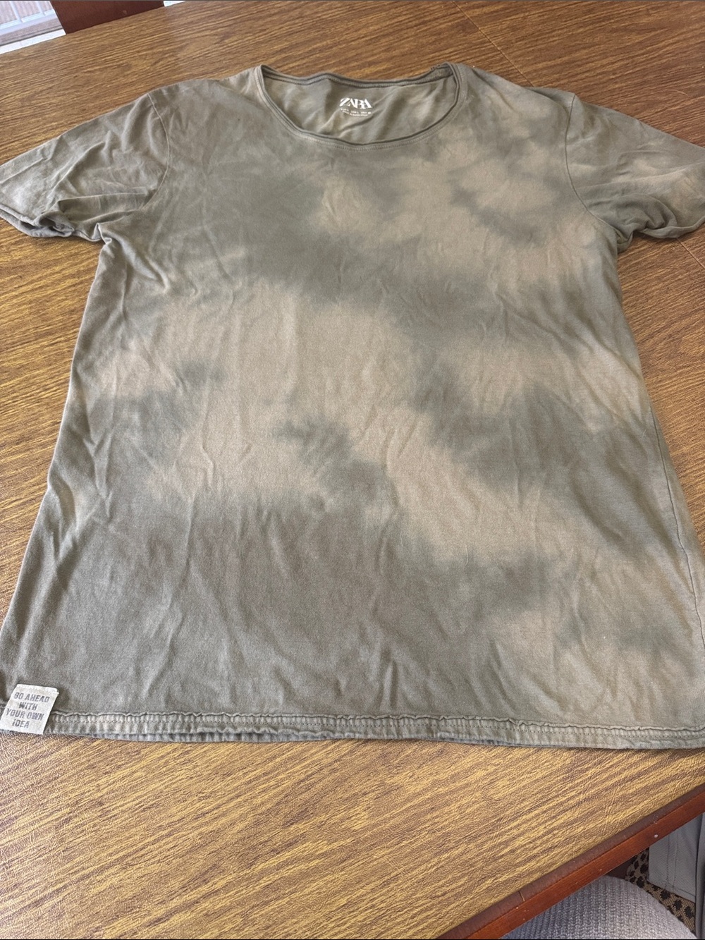 Zara Olive Tie-Dye Short Sleeve Tee